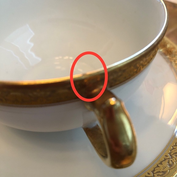 EUC- Nearly Pristine & Rare GDA France Haviland Limoges Calvados Teacup & Saucer - Picture 13 of 14